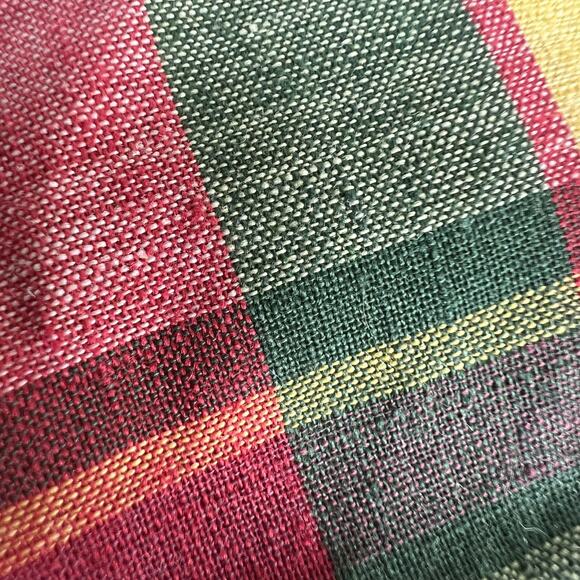 Reis of New Haven Neck Tie Mark Fore Strike Plaid Linen Cotton Holiday Work VTG - Picture 8 of 8